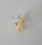 ARGOLA SETE ZIRC. SM BANHO DOURADO