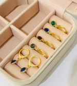 ARGOLA PEND. PEDRA BANHO DOURADO