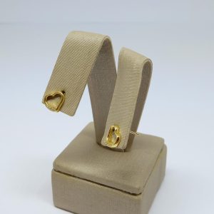 BRINCO ZIRC. LATERAIS CRISTAL SM BANHO DOURADO