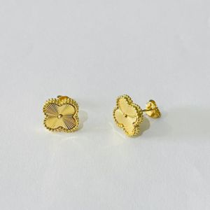 BRINCO TREVO FRIZ. BANHO DOURADO