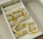 ARGOLA CRAV. COM CORACOES BANHO DOURADO