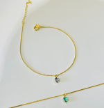 TORNOZELEIRA PEN CORACAO 5MM BANHO DOURADO