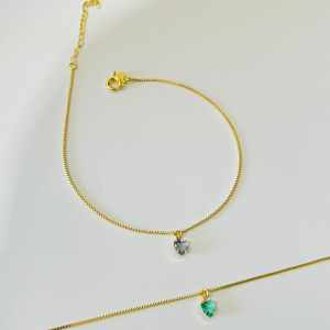 TORNOZELEIRA PEN CORACAO 5MM BANHO DOURADO