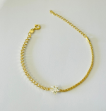 PULSEIRA ZIRCONIA ESTRELA BANHO DOURADO