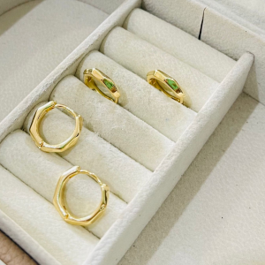 ARGOLA ESTAMPADA ORG. BANHO DOURADO