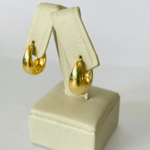 ARGOLA GOTA LISA G BANHO DOURADO