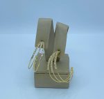 ARGOLA TRES FIOS COM PEDRAS SM BANHO DOURADO