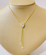 CORRENTE GRAVATA CORACAO BANHO DOURADO