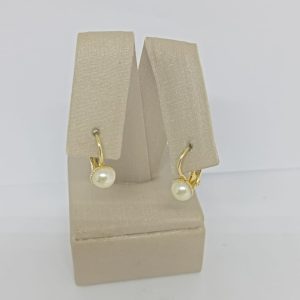 ARGOLA PEROLA 6MM SM BANHHO DOURADO