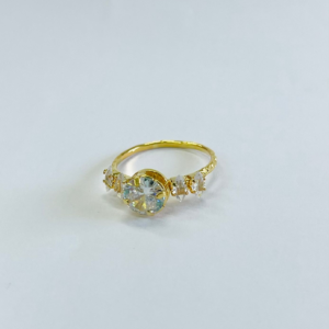 ANEL ZIRC. RED. 7MM BANHO DOURADO