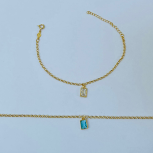 PULSEIRA PEDRA 5X7 BANHO DOURADO