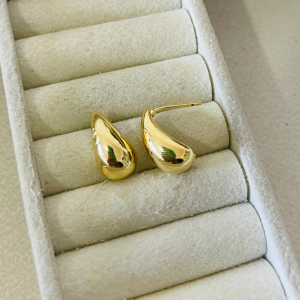 BRINCO GOTA LISA 010 SM BANHO DOURADO