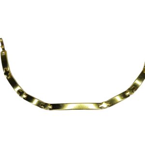 BRACELETE TODO FECHADO SEIS CRUZES BRUTO