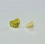 BRINCO ORGANICO CORACAO 25MM BANHO DOURADO