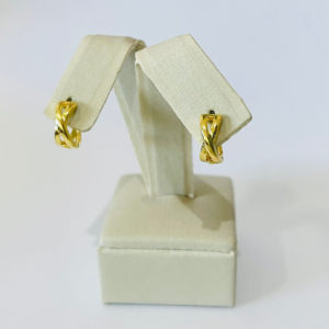 ARGOLA EM X BANHO DOURADO