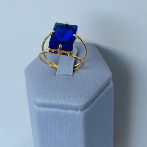 ANEL ZIRC RETAN.4 GARRAS BANHO DOURADO