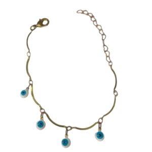PULSEIRA QUATRO PENDUREZAS OLHO GREGO BRUTO