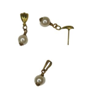 CONJUNTO PEROLA COM CONCHA BRUTO
