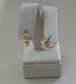 ARGOLA TRES CORACOES COLO. SM BANHO DOURADO