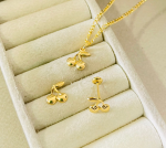 CONJUNTO INF. CEREJA BANHO DOURADO