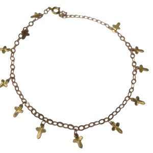 TORNOZELEIRA PEND CRUCIFIXOS FRIZ. BRUTO