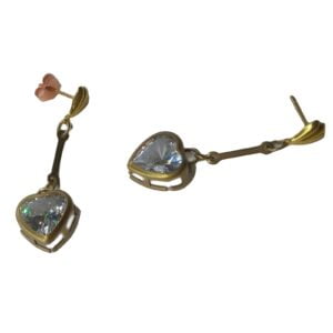 BRINCO PEND ZIRC CORACAO 10MM BRUTO