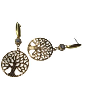 BRINCO PEND ZIRC 6MM E ARVORE DA VIDA BRUTO