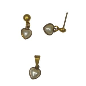 CONJUNTO CORACAO DE PEROLA BRUTO