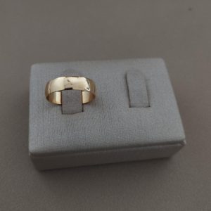 ALIANÇA MEIA CANA 5MM BANHO DOURADO