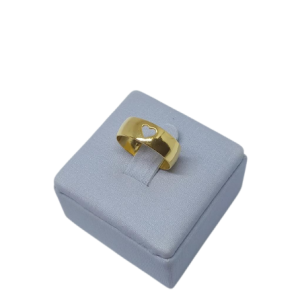 ALIANCA 6MM CORACAO VAZADO SM BANHO DOURADO