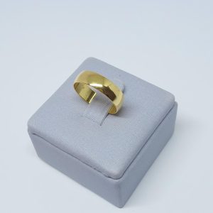 ALIANCA NOIVADO LISA 5,0MM SM BANHO DOURADO