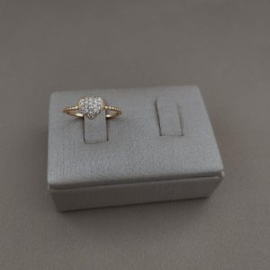 ANEL CORACAO CRAVEJADO BANHO DOURADO