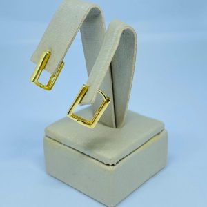 ARGOLA QUAD. LISA L14 BANHO DOURADO