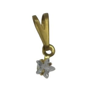 PINGENTE ESTRELA DE ZIRCONIA 4MM BRUTO