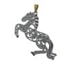 PINGENTE CAVALO DETALHADO C/ PEDRAS BRUTO