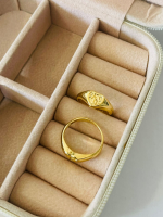 ANEL CORACAO ABC  BANHO DOURADO