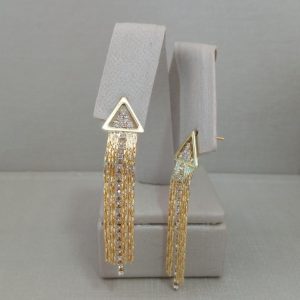 BR FRANJA COM PEDRAS BANHO DOURADO