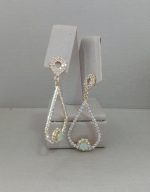 BR PEND GOTA C/ ZIRC RED 5MM BANHO DOURADO