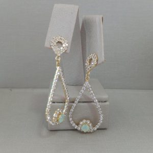 BR PEND GOTA C/ ZIRC RED 5MM BANHO DOURADO