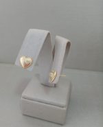 BRINCO CORACAO COM ZIRC LATERAL  BANHO DOURADO