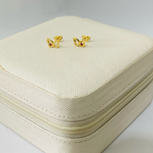 BRINCO BORB. VAZ. UMA ZIRC. BANHO DOURADO