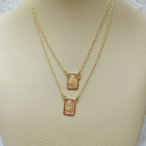 ESCAPULARIO MEDALHA VAZ. SM BANHO DOURADO