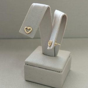 BRINCO CORACAO VAZ P DO TRIO BANHO DOURADO