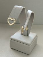 BRINCO CORACAO VAZ G DO TRIO BANHO DOURADO