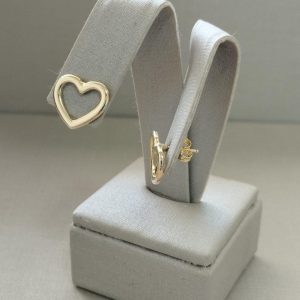 BRINCO CORACAO VAZ G DO TRIO BANHO DOURADO