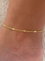 TORNOZELEIRA DE CORACOES  BANHO DOURADO