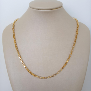 CORDAO 3.0 60CM ELO QUAD BANHO DOURADO