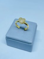 ANEL CHUVEIRO CORACAO CRAV. BANHO DOURADO