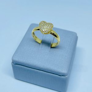 ANEL CHUVEIRO CORACAO CRAV. BANHO DOURADO