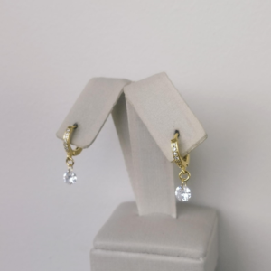 ARGOLA CRAV. PEND ZIRC. BANHO DOURADO